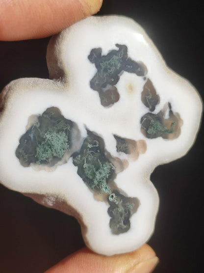 Quarz Moosachat Scheibe Geode - Kristall Magische Edelstein Deko Sammler Unikat HIPPIE GOA Ethno Heilstein Natur Wohnen - Art of Nature Berlin