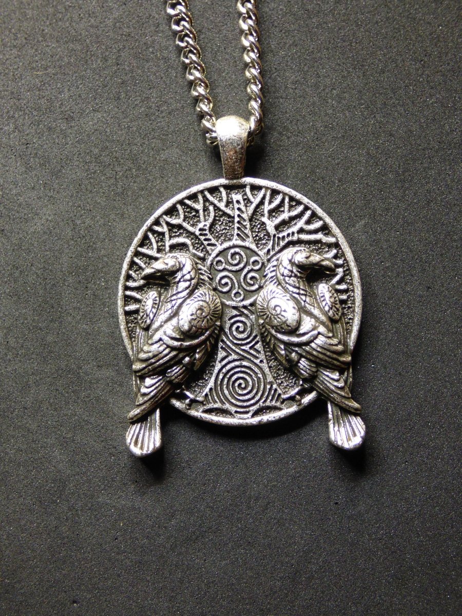 Raben Baum ~ Amulet Kette Antik Silber Tibet HIPPIE GOA Boho Tibet Ethno Nature Esoterik Ethnic Lebensbaum Wurzeln Root Viking Gothic Nacht - Art of Nature Berlin