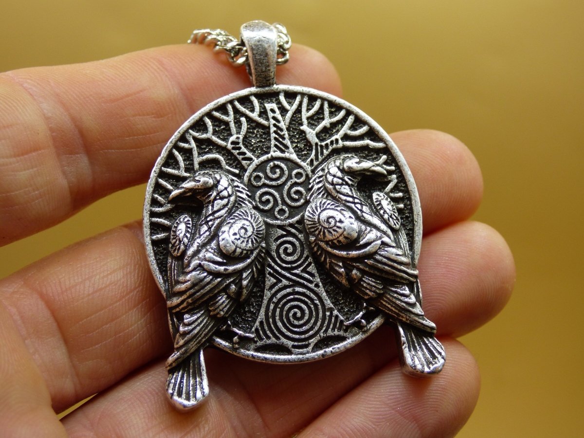 Raben Baum ~ Amulet Kette Antik Silber Tibet HIPPIE GOA Boho Tibet Ethno Nature Esoterik Ethnic Lebensbaum Wurzeln Root Viking Gothic Nacht - Art of Nature Berlin