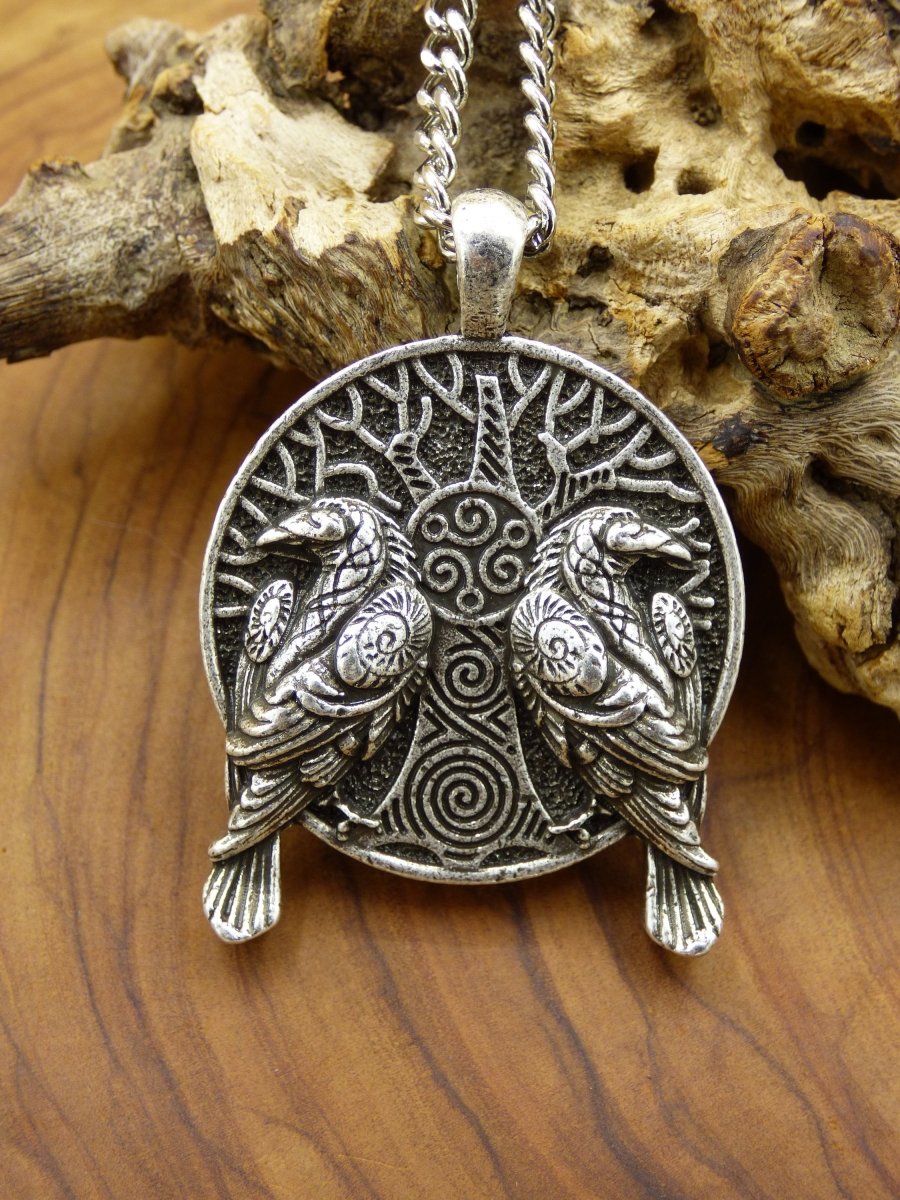 Raben Baum ~ Amulet Kette Antik Silber Tibet HIPPIE GOA Boho Tibet Ethno Nature Esoterik Ethnic Lebensbaum Wurzeln Root Viking Gothic Nacht - Art of Nature Berlin