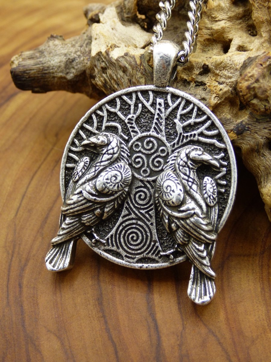 Raben Baum ~ Amulet Kette Antik Silber Tibet HIPPIE GOA Boho Tibet Ethno Nature Esoterik Ethnic Lebensbaum Wurzeln Root Viking Gothic Nacht - Art of Nature Berlin