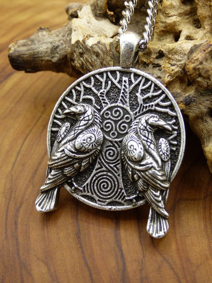 Raben Baum ~ Amulet Kette Antik Silber Tibet HIPPIE GOA Boho Tibet Ethno Nature Esoterik Ethnic Lebensbaum Wurzeln Root Viking Gothic Nacht - Art of Nature Berlin