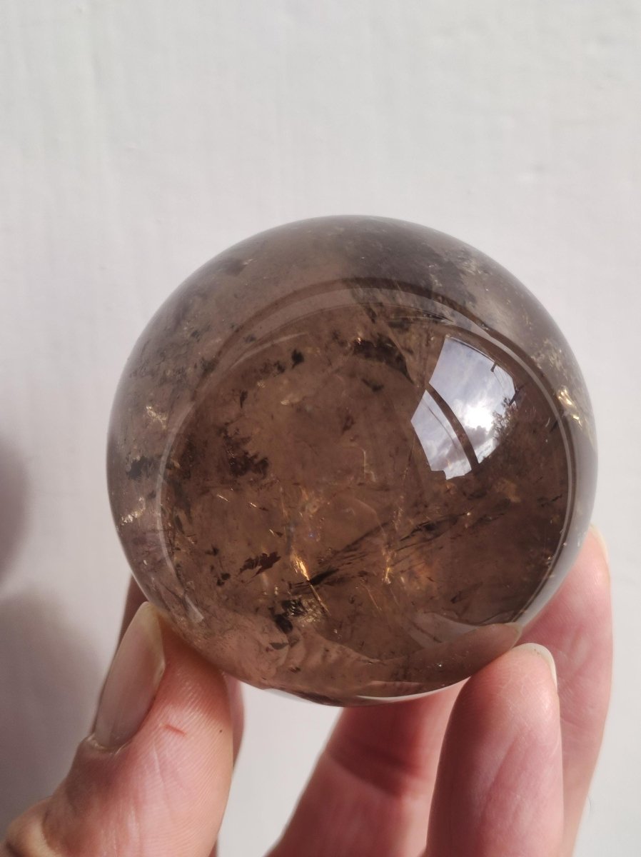 Rauchquarz Smokey Quarz Regenbogen ~ Magische Edelstein Kugel Massage & Deko Sphere Crystal Spielkugel Meditation ~HIPPIE ~Heilstein Rarität - Art of Nature Berlin