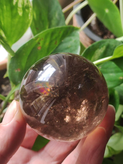Rauchquarz Smokey Quarz Regenbogen ~ Magische Edelstein Kugel Massage & Deko Sphere Crystal Spielkugel Meditation ~HIPPIE ~Heilstein Rarität - Art of Nature Berlin