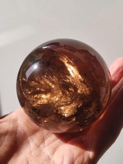 Rauchquarz Smokey Quarz Regenbogen ~ Magische Edelstein Kugel Massage & Deko Sphere Crystal Spielkugel Meditation ~HIPPIE ~Heilstein Rarität - Art of Nature Berlin