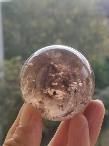 Rauchquarz Smokey Quarz Regenbogen ~ Magische Edelstein Kugel Massage & Deko Sphere Crystal Spielkugel Meditation ~HIPPIE ~Heilstein Rarität - Art of Nature Berlin