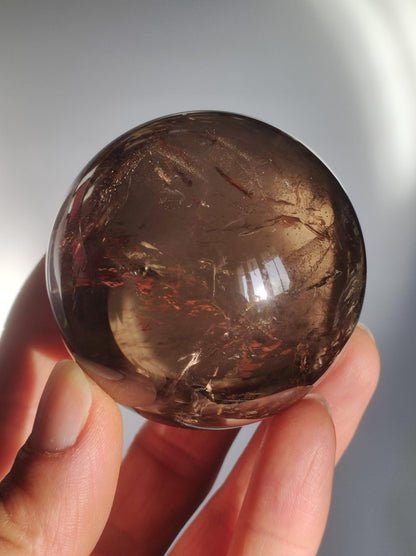 Rauchquarz Smokey Quarz Regenbogen ~ Magische Edelstein Kugel Massage & Deko Sphere Crystal Spielkugel Meditation ~HIPPIE ~Heilstein Rarität - Art of Nature Berlin