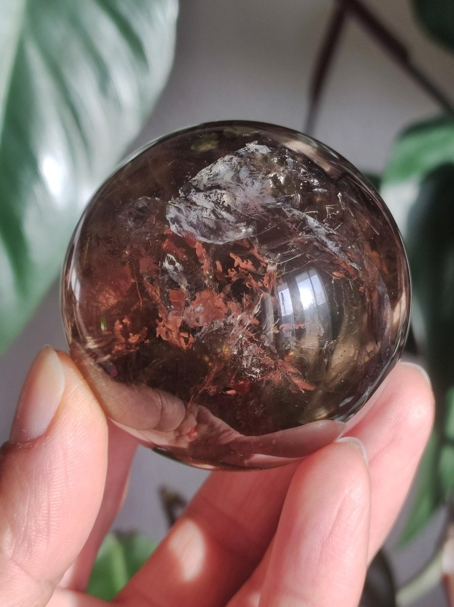 Rauchquarz Smokey Quarz Regenbogen ~ Magische Edelstein Kugel Massage & Deko Sphere Crystal Spielkugel Meditation ~HIPPIE ~Heilstein Rarität - Art of Nature Berlin