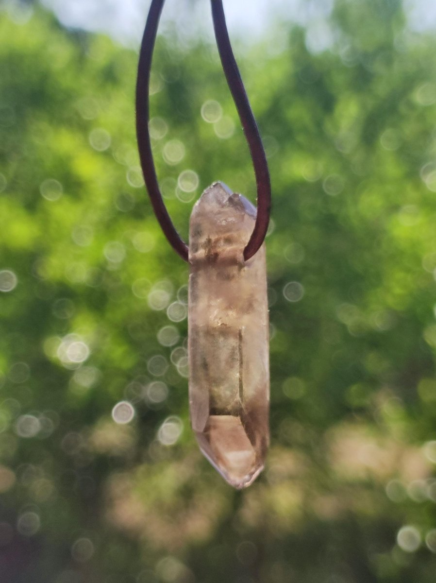 Rauchquarz Spitze Edelstein Kette Anhänger Heilstein Natur Heilstein Anhänger Mann Frau Mutter Tochter Sohn Bruder Schwester Geschenk Er Sie - Art of Nature Berlin