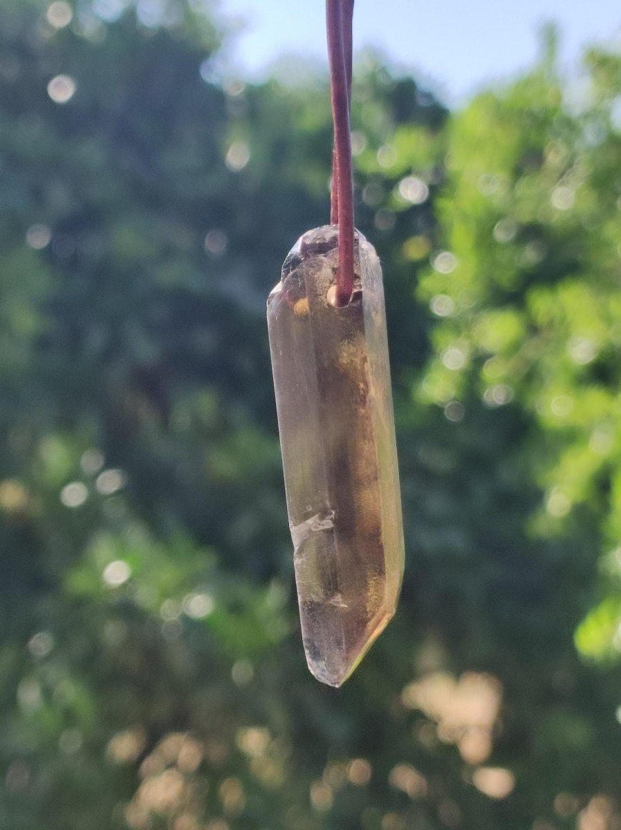 Rauchquarz Spitze Edelstein Kette Anhänger Heilstein Natur Heilstein Anhänger Mann Frau Mutter Tochter Sohn Bruder Schwester Geschenk Er Sie - Art of Nature Berlin