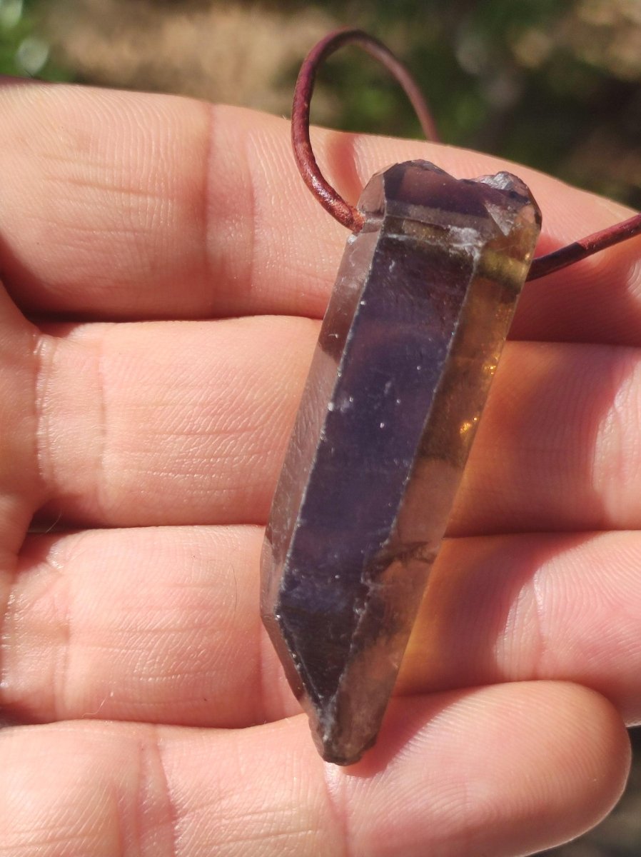 Rauchquarz Spitze Edelstein Kette Anhänger Heilstein Natur Heilstein Anhänger Mann Frau Mutter Tochter Sohn Bruder Schwester Geschenk Er Sie - Art of Nature Berlin