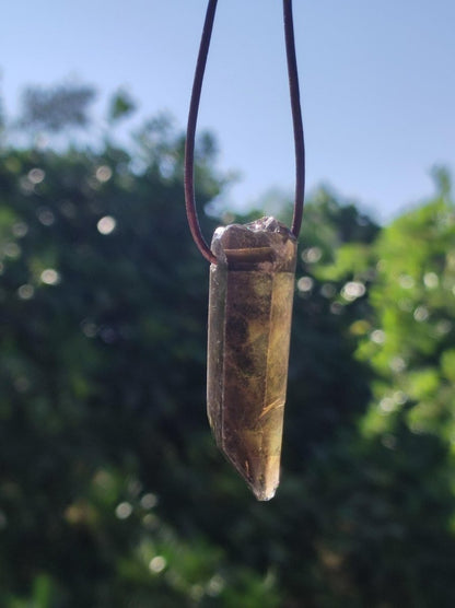Rauchquarz Spitze Edelstein Kette Anhänger Heilstein Natur Heilstein Anhänger Mann Frau Mutter Tochter Sohn Bruder Schwester Geschenk Er Sie - Art of Nature Berlin