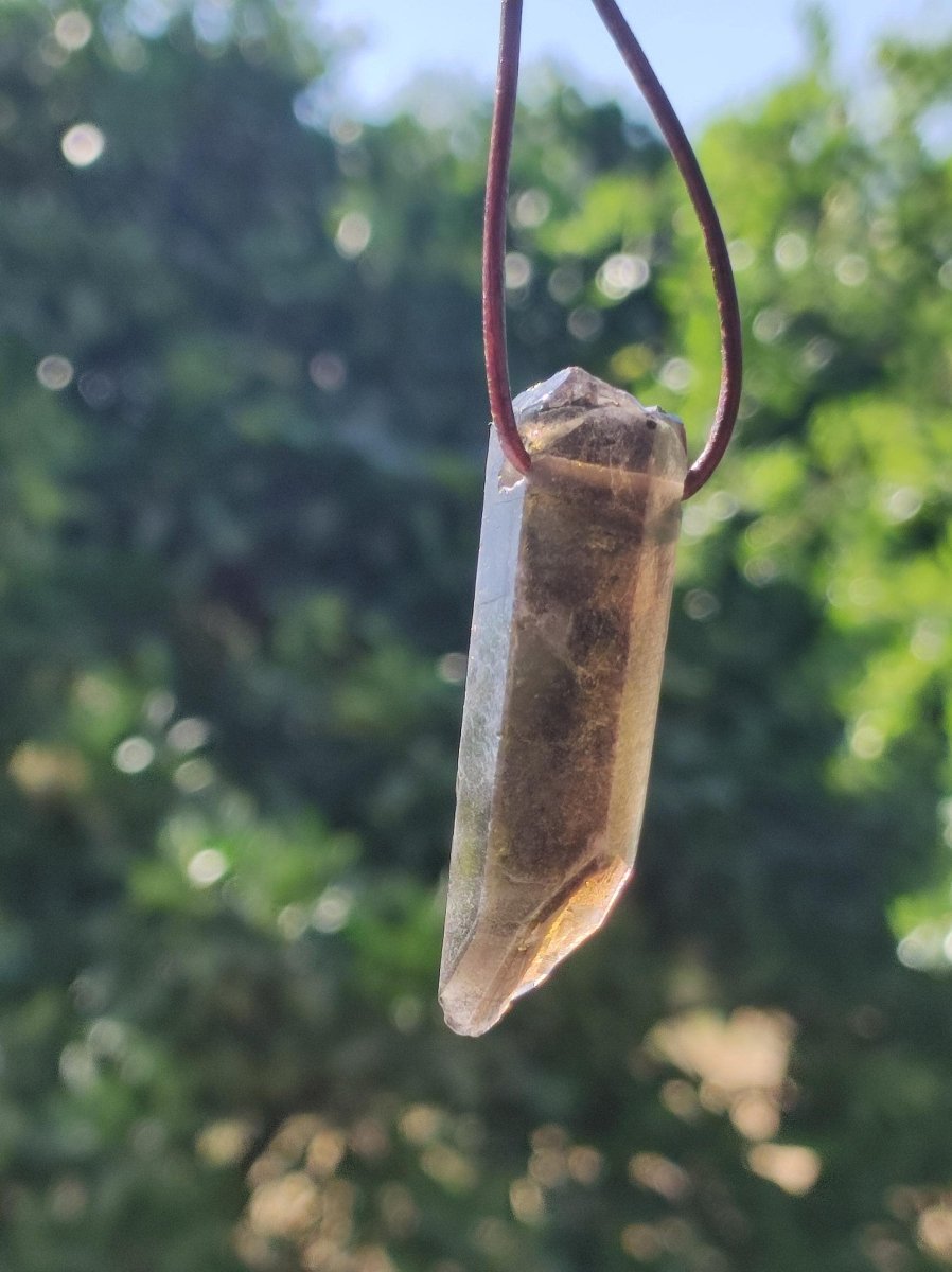 Rauchquarz Spitze Edelstein Kette Anhänger Heilstein Natur Heilstein Anhänger Mann Frau Mutter Tochter Sohn Bruder Schwester Geschenk Er Sie - Art of Nature Berlin