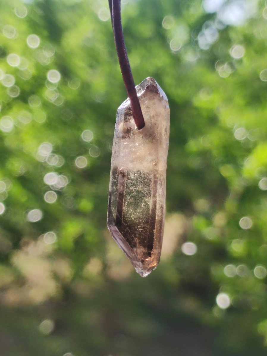 Rauchquarz Spitze Edelstein Kette Anhänger Heilstein Natur Heilstein Anhänger Mann Frau Mutter Tochter Sohn Bruder Schwester Geschenk Er Sie - Art of Nature Berlin