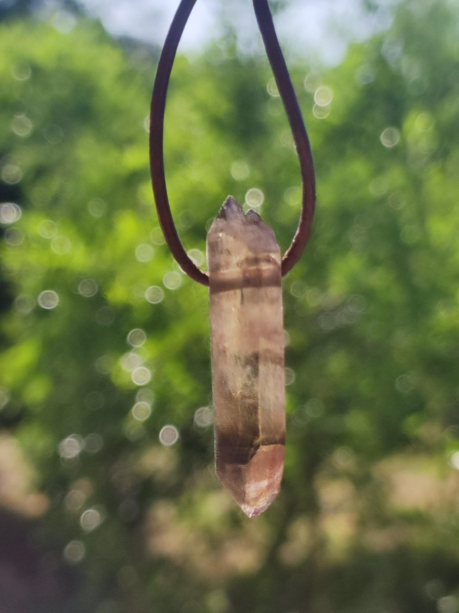 Rauchquarz Spitze Edelstein Kette Anhänger Heilstein Natur Heilstein Anhänger Mann Frau Mutter Tochter Sohn Bruder Schwester Geschenk Er Sie - Art of Nature Berlin