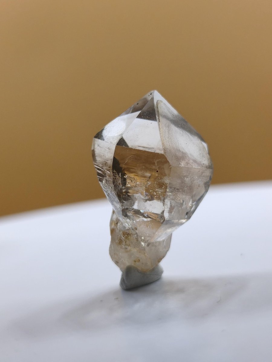 Rauchquarz Zepter Kristall – Natürlicher Scepter Quartz mit transparenter Spitze – 25 mm Kristall Stufe Sammler Unikat Geschenk Heilstein - Art of Nature Berlin