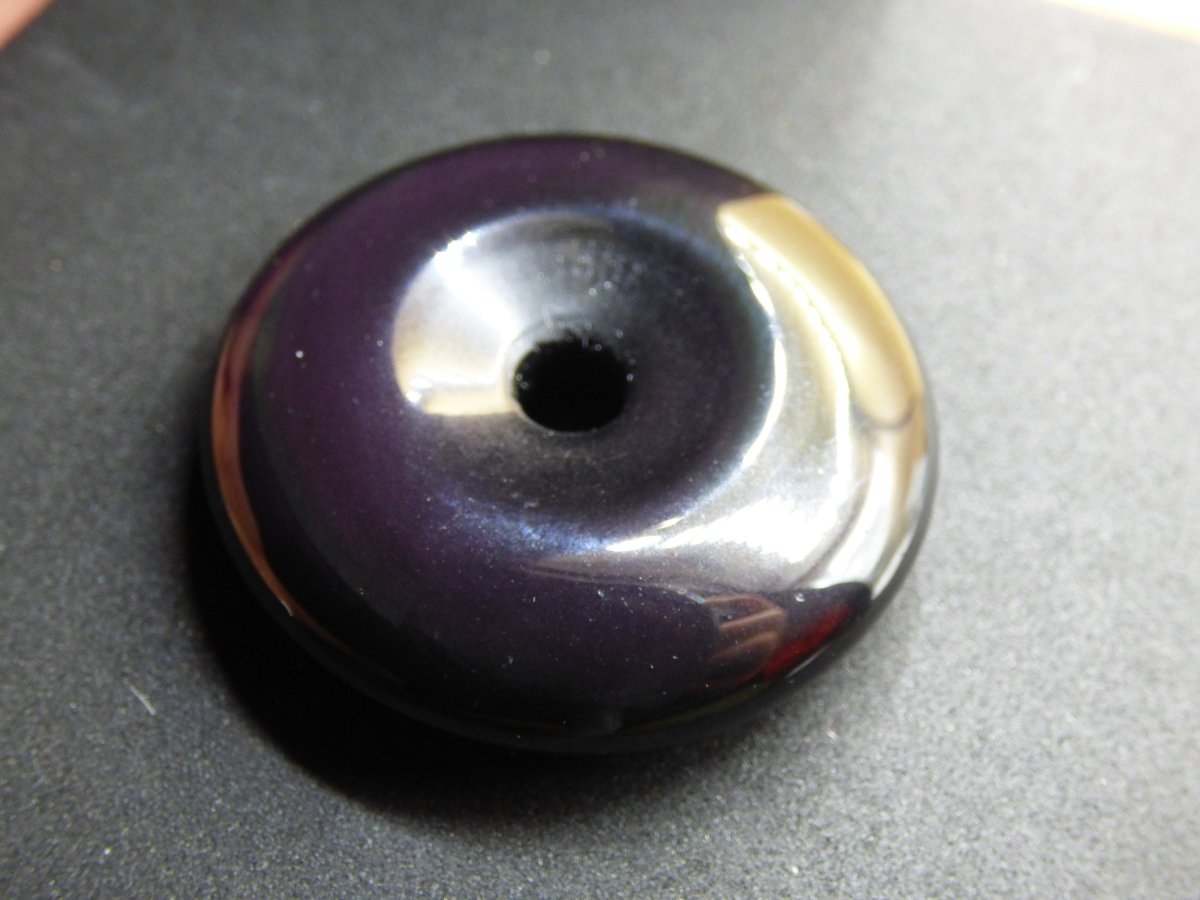 Regenbogen Obsidian (Drachenglas) 30 / 40mm Donut ~ Edelstein Kette ~HIPPIE ~GOA ~Boho ~Ethno ~Nature ~Donut ~Schutzsymbol ~Heilstein GOT - Art of Nature Berlin