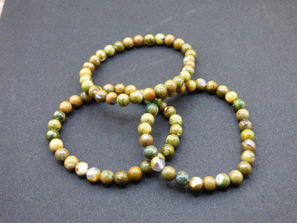 Regenwald Rhyolith - Edelstein Armband Perlen Heilstein Natur grün Energie Natur Echt Rarität Schmuck Frau Mann Er Sie Bruder Geschenk - Art of Nature Berlin