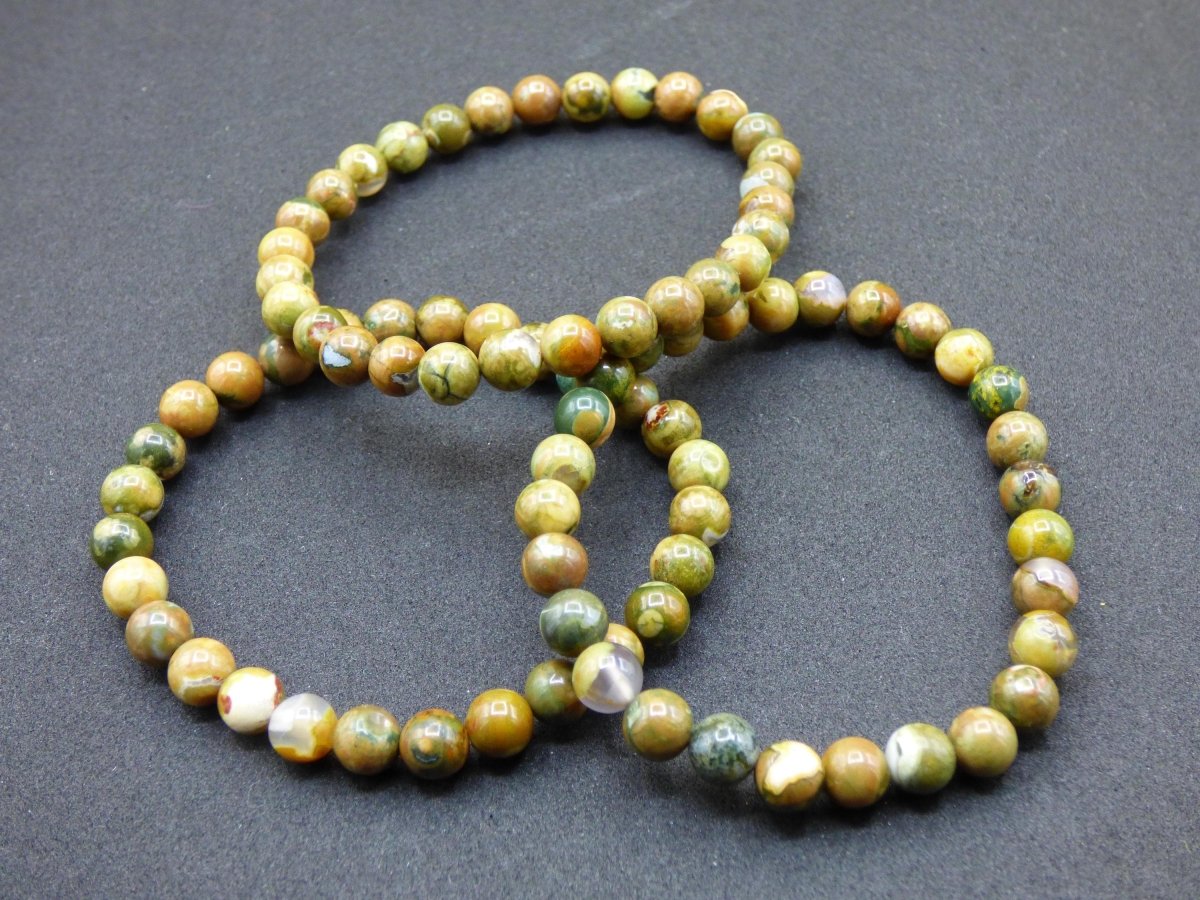 Regenwald Rhyolith - Edelstein Armband Perlen Heilstein Natur grün Energie Natur Echt Rarität Schmuck Frau Mann Er Sie Bruder Geschenk - Art of Nature Berlin