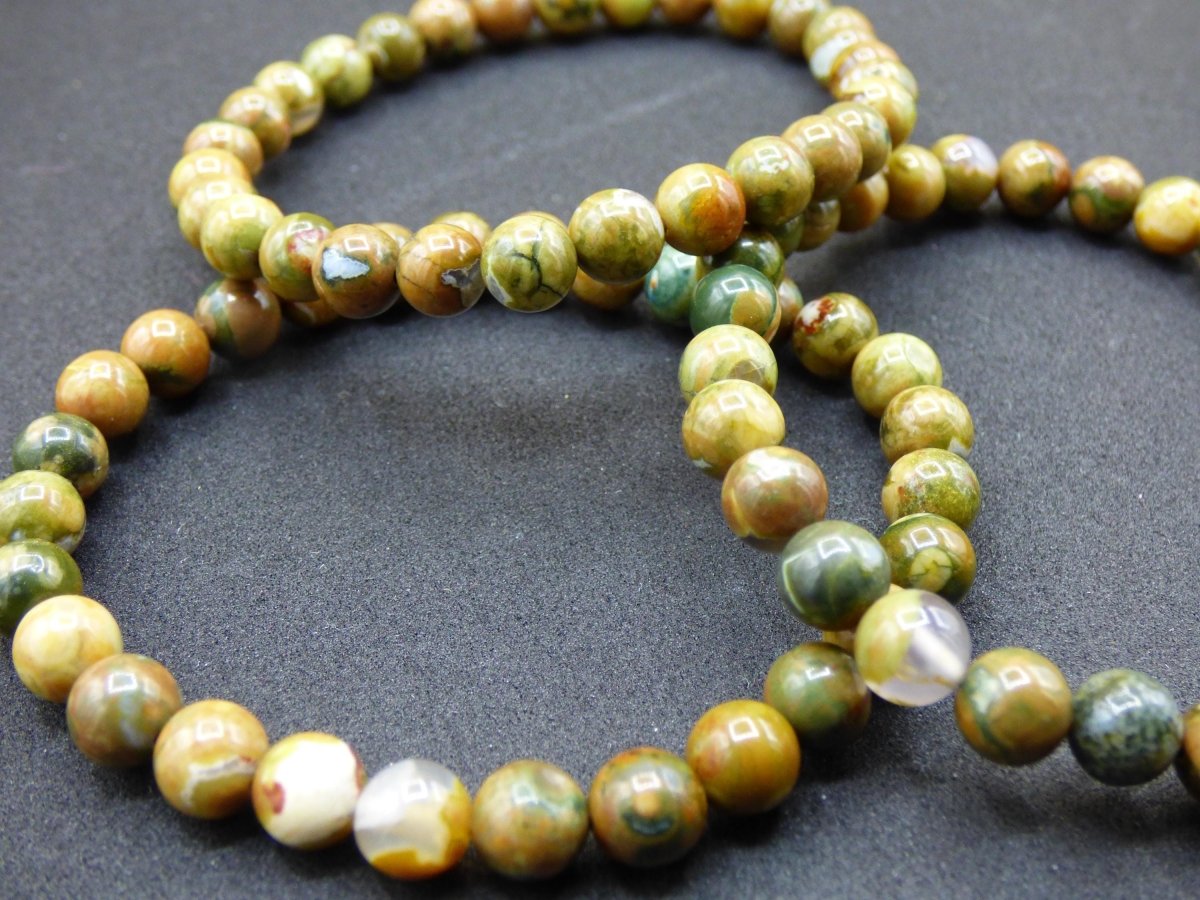 Regenwald Rhyolith - Edelstein Armband Perlen Heilstein Natur grün Energie Natur Echt Rarität Schmuck Frau Mann Er Sie Bruder Geschenk - Art of Nature Berlin