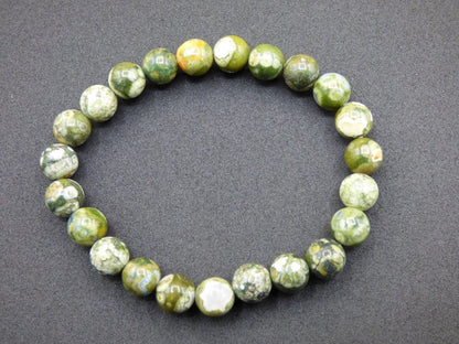 Regenwald Rhyolith - Edelstein Armband Perlen Heilstein Natur grün Energie Natur Echt Rarität Schmuck Frau Mann Er Sie Bruder Geschenk - Art of Nature Berlin