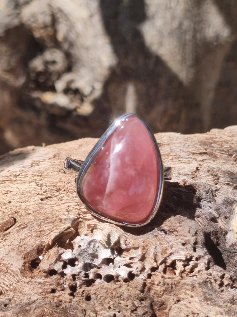 Rhodochrosit 925 Sterling Silber Edelstein rosa rot Heilstein Natur Cabochon Frau Geschenk Sie Mutter Weihnachten Kristall Selten Rarität - Art of Nature Berlin