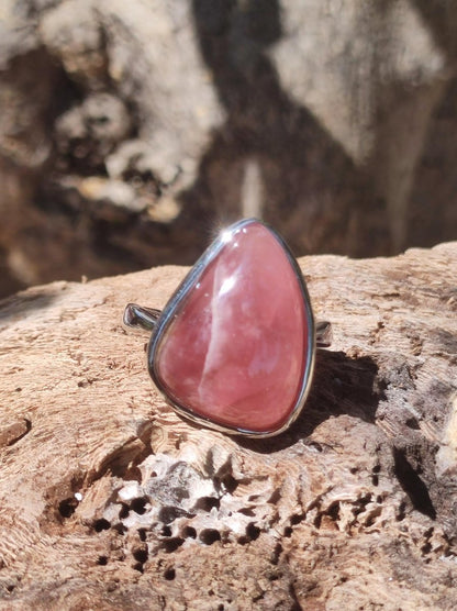 Rhodochrosit 925 Sterling Silber Edelstein rosa rot Heilstein Natur Cabochon Frau Geschenk Sie Mutter Weihnachten Kristall Selten Rarität - Art of Nature Berlin