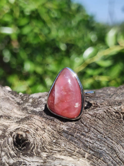 Rhodochrosit 925 Sterling Silber Edelstein rosa rot Heilstein Natur Cabochon Frau Geschenk Sie Mutter Weihnachten Kristall Selten Rarität - Art of Nature Berlin