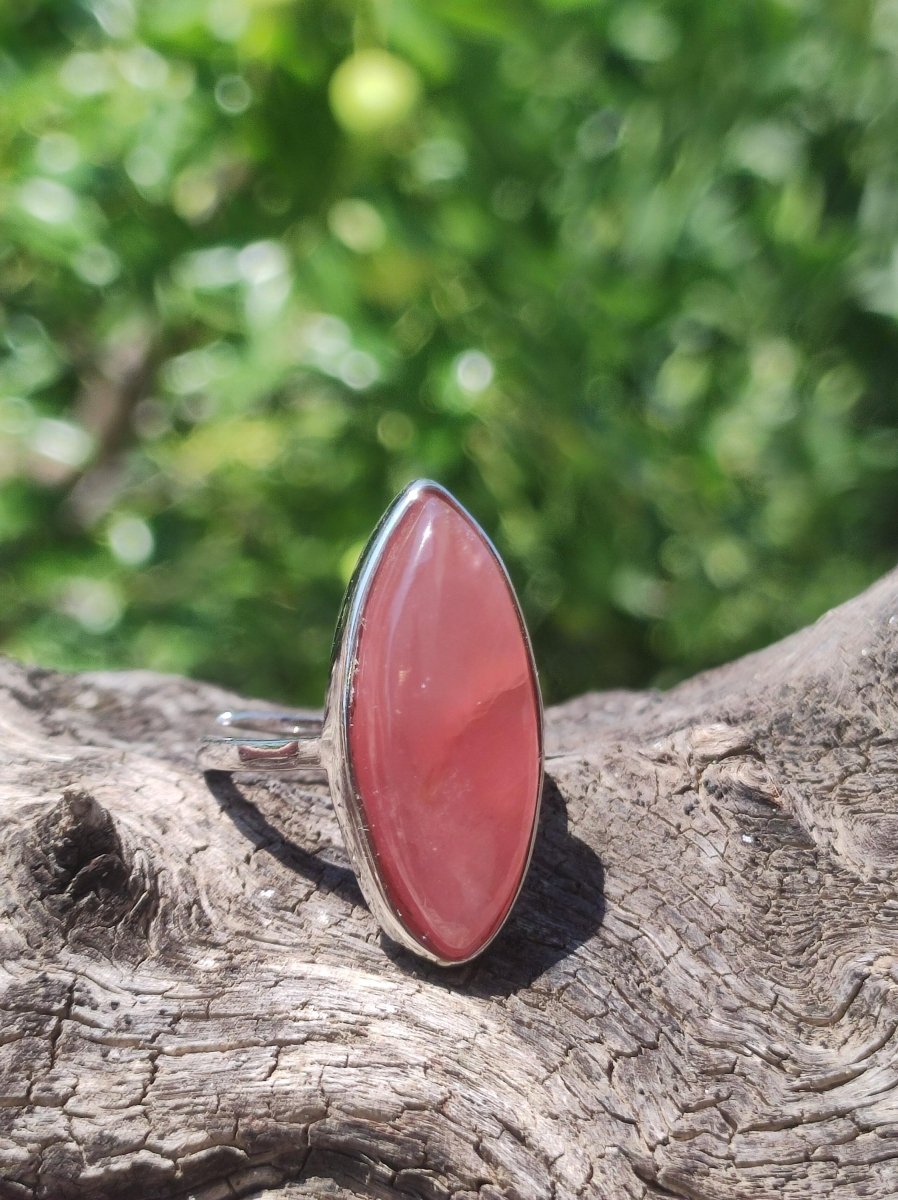 Rhodochrosit 925 Sterling Silber Edelstein rosa rot Heilstein Natur Cabochon Frau Geschenk Sie Mutter Weihnachten Kristall Selten Rarität - Art of Nature Berlin