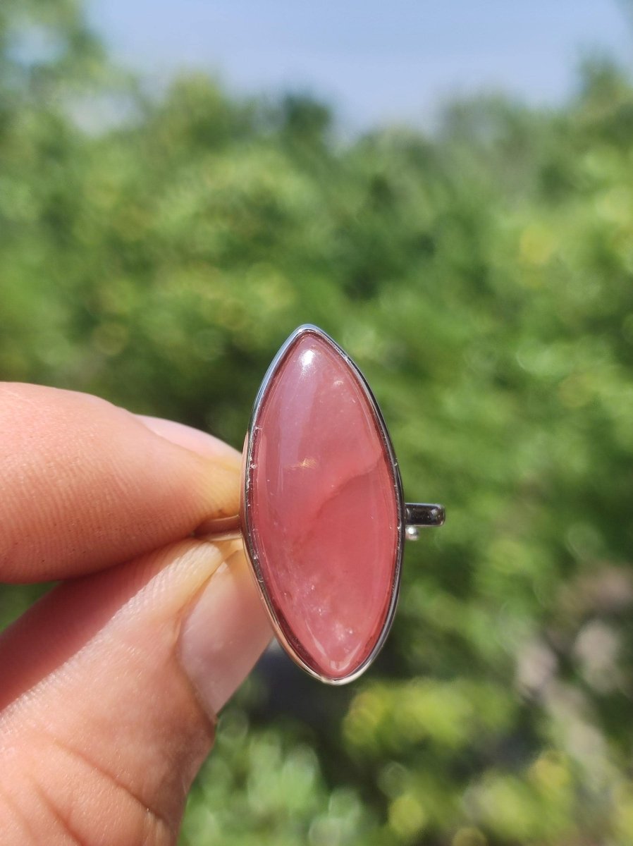 Rhodochrosit 925 Sterling Silber Edelstein rosa rot Heilstein Natur Cabochon Frau Geschenk Sie Mutter Weihnachten Kristall Selten Rarität - Art of Nature Berlin