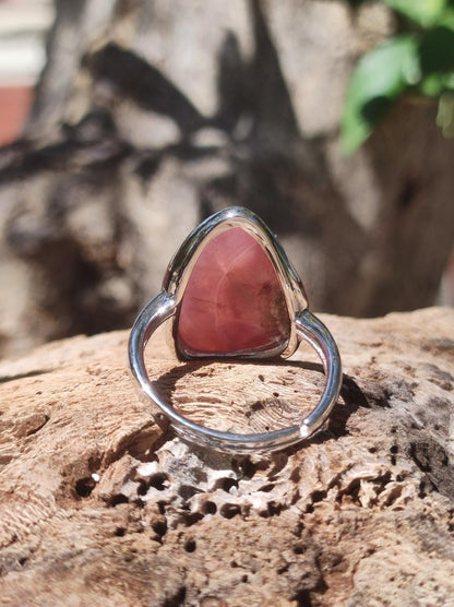 Rhodochrosit 925 Sterling Silber Edelstein rosa rot Heilstein Natur Cabochon Frau Geschenk Sie Mutter Weihnachten Kristall Selten Rarität - Art of Nature Berlin