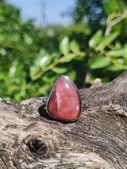 Rhodochrosit 925 Sterling Silber Edelstein rosa rot Heilstein Natur Cabochon Frau Geschenk Sie Mutter Weihnachten Kristall Selten Rarität - Art of Nature Berlin