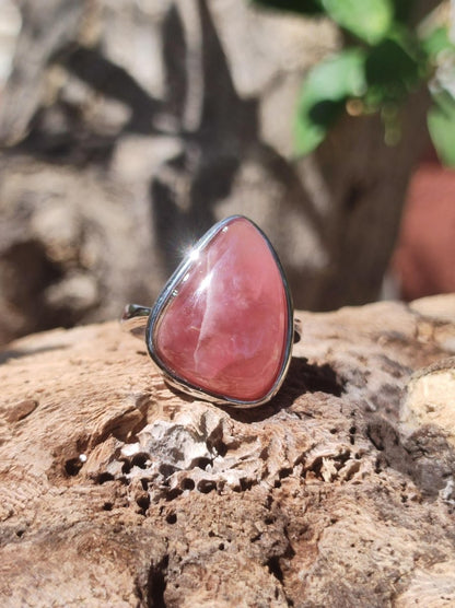 Rhodochrosit 925 Sterling Silber Edelstein rosa rot Heilstein Natur Cabochon Frau Geschenk Sie Mutter Weihnachten Kristall Selten Rarität - Art of Nature Berlin