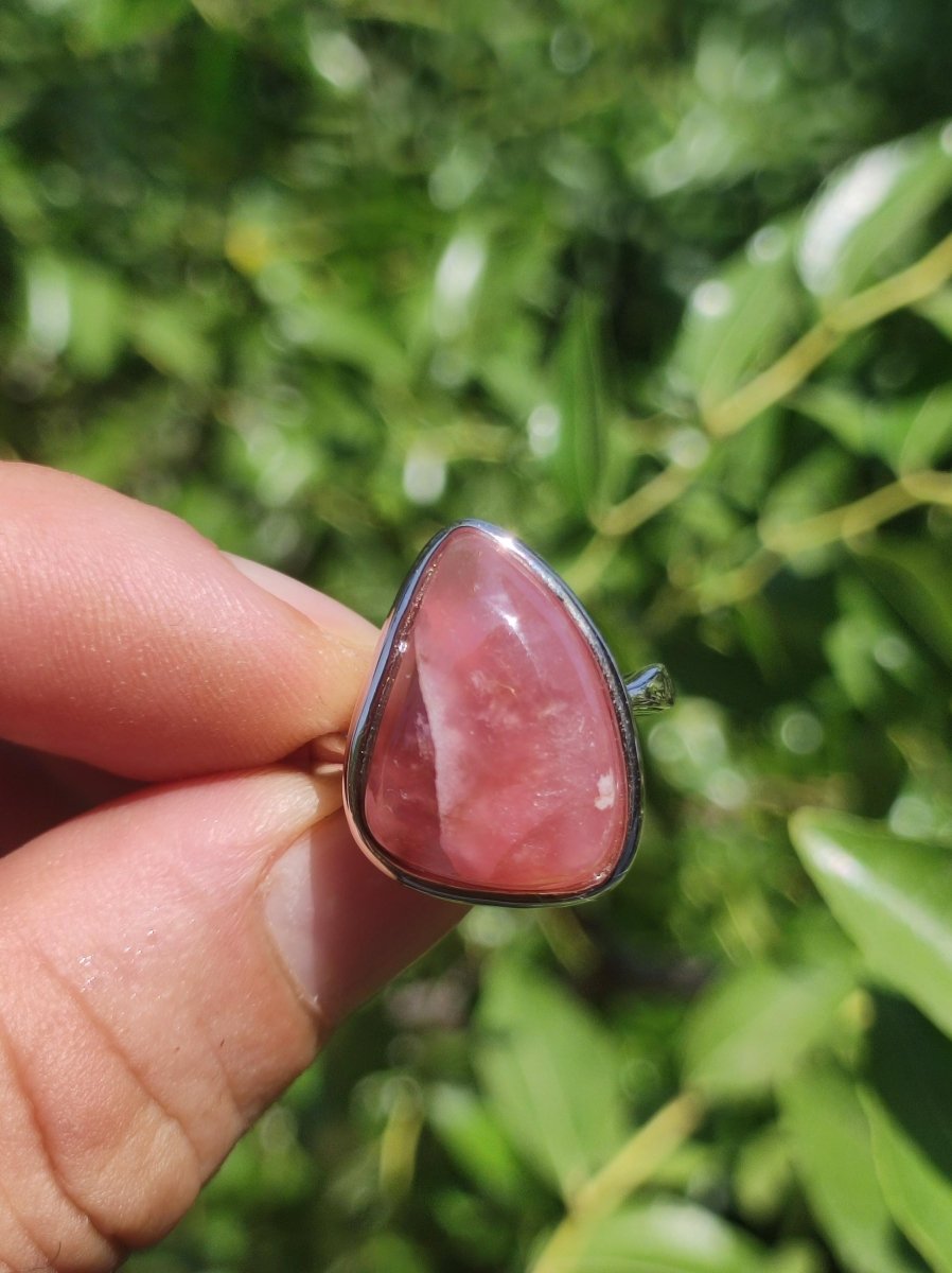 Rhodochrosit 925 Sterling Silber Edelstein rosa rot Heilstein Natur Cabochon Frau Geschenk Sie Mutter Weihnachten Kristall Selten Rarität - Art of Nature Berlin