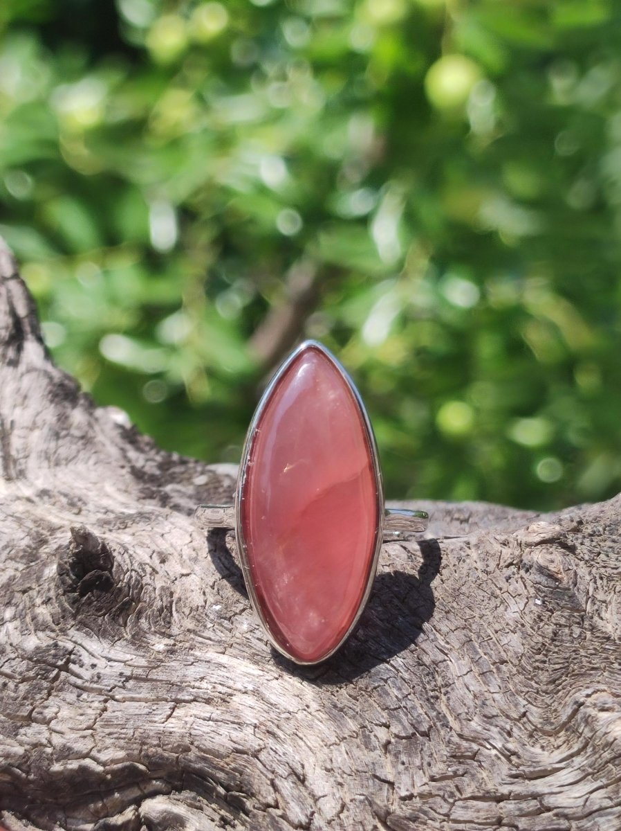 Rhodochrosit 925 Sterling Silber Edelstein rosa rot Heilstein Natur Cabochon Frau Geschenk Sie Mutter Weihnachten Kristall Selten Rarität - Art of Nature Berlin