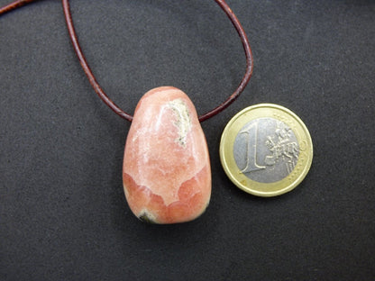 Rhodochrosit A - Edelstein Kette rosa pink Heilstein Er Sie Mann Frau Geschenk Glück Anhänger HIPPIE GOA Boho Tibet Ethno Natur Unikat - Art of Nature Berlin