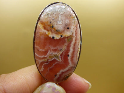 Rhodochrosit AAA - 925 Silber Edelstein Kette rosa pink Cabochon Heilstein Er Sie Mann Frau Geschenk Glück Anhänger Natur Unikat Schmuck - Art of Nature Berlin