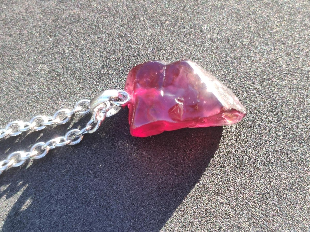 Rhodolit AAA *Rarität* ~ 925 Sterling Silber Edelstein Kette HIPPIE GOA Boho Ethno Nature Heilstein Anhänger Geschenk Mann Frau Er Sie - Art of Nature Berlin
