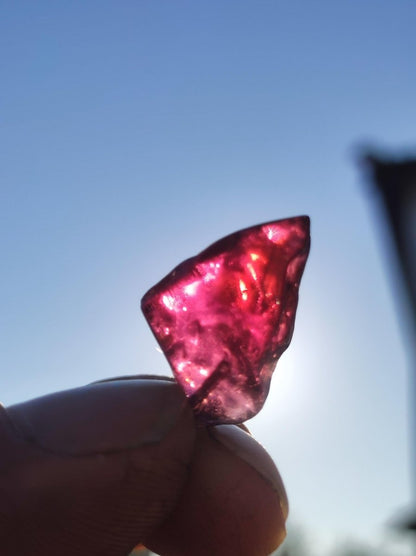 Rhodolit AAA *Rarität* ~ 925 Sterling Silber Edelstein Kette HIPPIE GOA Boho Ethno Nature Heilstein Anhänger Geschenk Mann Frau Er Sie - Art of Nature Berlin