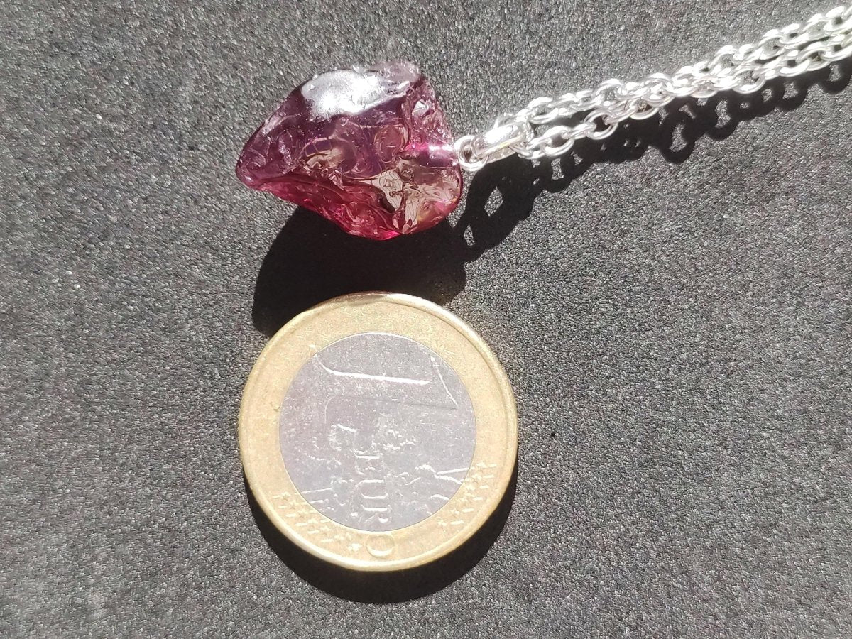 Rhodolit AAA *Rarität* ~ 925 Sterling Silber Edelstein Kette HIPPIE GOA Boho Ethno Nature Heilstein Anhänger Geschenk Mann Frau Er Sie - Art of Nature Berlin