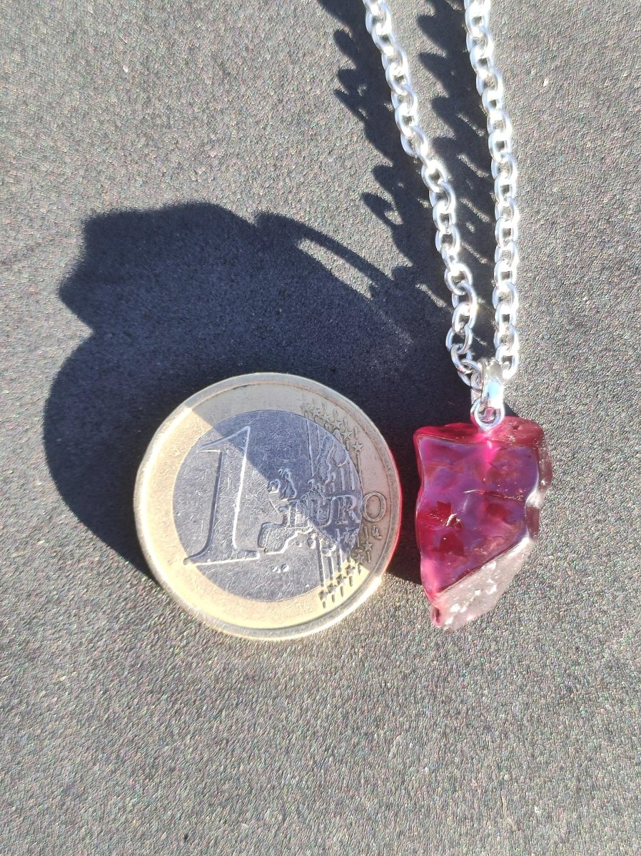 Rhodolit AAA *Rarität* ~ 925 Sterling Silber Edelstein Kette HIPPIE GOA Boho Ethno Nature Heilstein Anhänger Geschenk Mann Frau Er Sie - Art of Nature Berlin