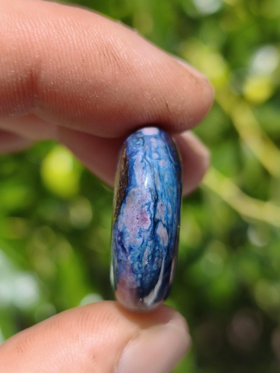 Richterit Sugilith Bustamit Schutz Donut Pi Edelstein Kette HIPPIE GOA Boho Nature Heilstein Rarität Selten Flash Wow Sammler Sugilite lila - Art of Nature Berlin