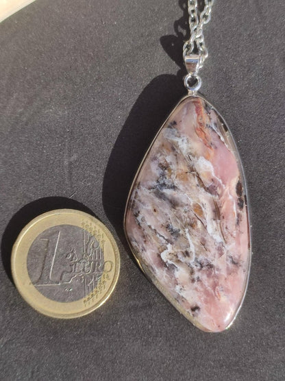 Rosa Andenopal AAA - 925 Sterling Silber Edelstein Kette Natur Schutz Rarität Heilstein Kristall Mann Frau Er Sie Geschenk Tochter Opal - Art of Nature Berlin