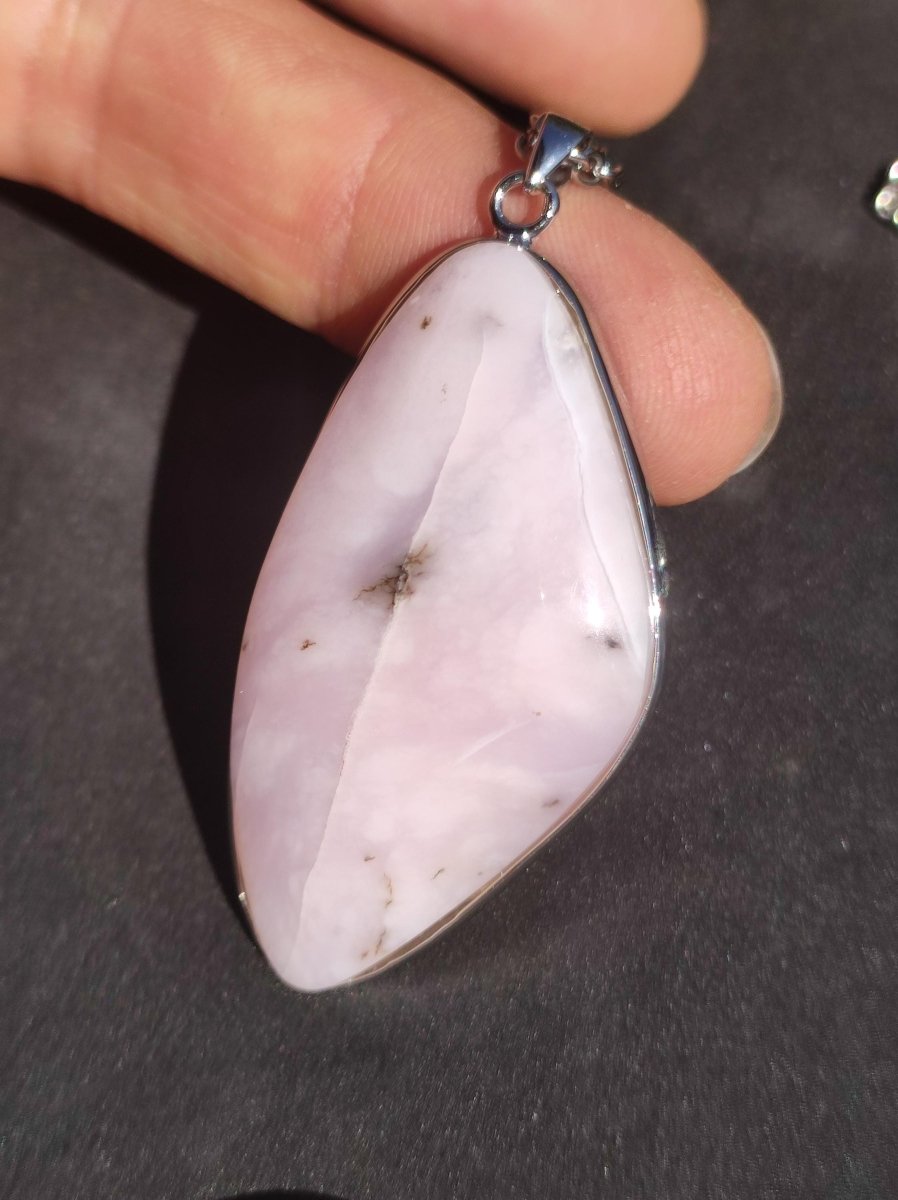 Rosa Andenopal AAA - 925 Sterling Silber Edelstein Kette Natur Schutz Rarität Heilstein Kristall Mann Frau Er Sie Geschenk Tochter Opal - Art of Nature Berlin