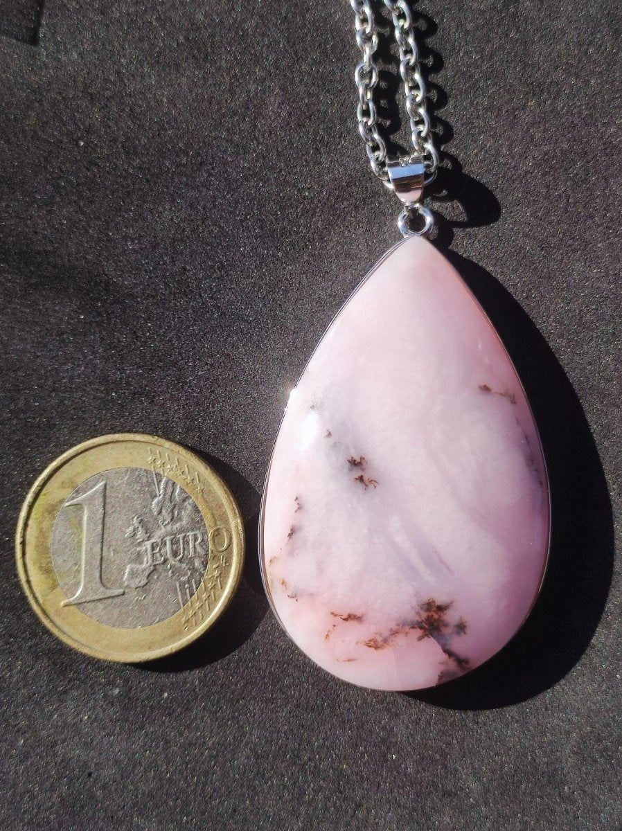 Rosa Andenopal AAA - 925 Sterling Silber Edelstein Kette Natur Schutz Rarität Heilstein Kristall Mann Frau Er Sie Geschenk Tochter Opal - Art of Nature Berlin