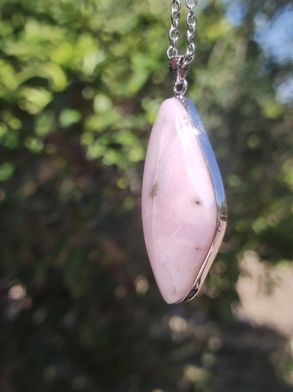 Rosa Andenopal AAA - 925 Sterling Silber Edelstein Kette Natur Schutz Rarität Heilstein Kristall Mann Frau Er Sie Geschenk Tochter Opal - Art of Nature Berlin