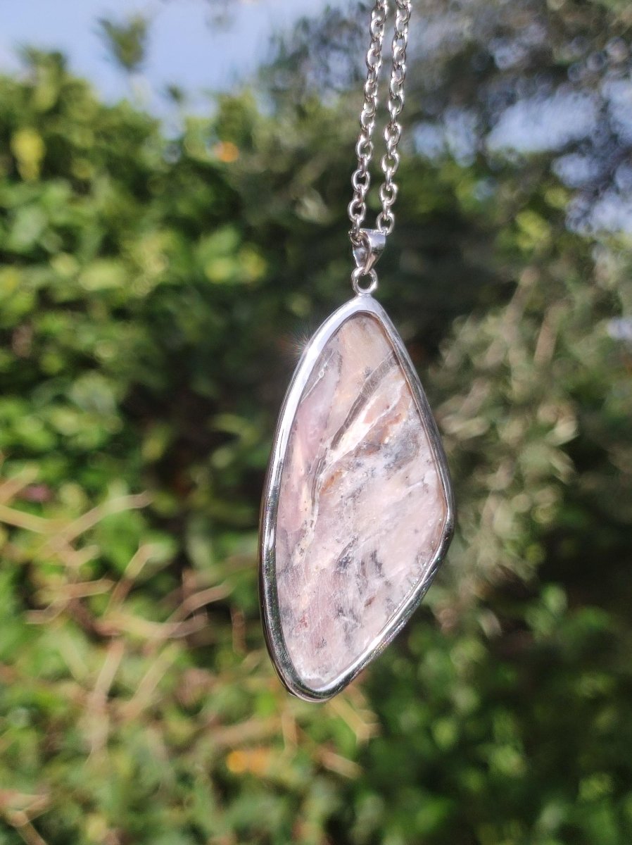 Rosa Andenopal AAA - 925 Sterling Silber Edelstein Kette Natur Schutz Rarität Heilstein Kristall Mann Frau Er Sie Geschenk Tochter Opal - Art of Nature Berlin