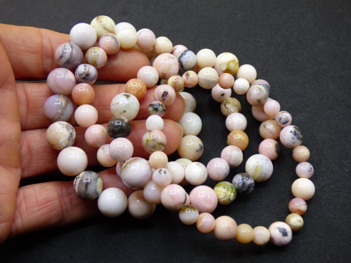 Rosa Opal Andenopal Edelstein Armband Stretch Natur Heilstein Rarität Mann Frau Mutter Geschenk Er Sie Freundin Selten Hochwertig rot pink - Art of Nature Berlin