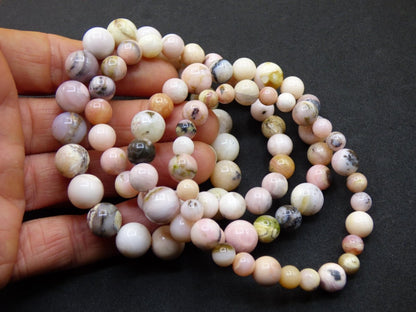 Rosa Opal Andenopal Edelstein Armband Stretch Natur Heilstein Rarität Mann Frau Mutter Geschenk Er Sie Freundin Selten Hochwertig rot pink - Art of Nature Berlin