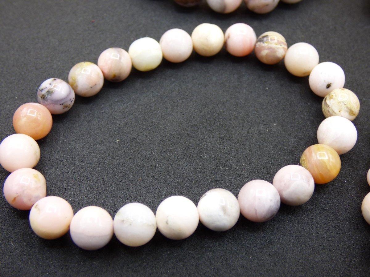 Rosa Opal Andenopal Edelstein Armband Stretch Natur Heilstein Rarität Mann Frau Mutter Geschenk Er Sie Freundin Selten Hochwertig rot pink - Art of Nature Berlin